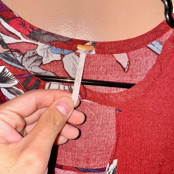 Free People Women's People Tree Swing Tunic - Red Floral - S - Picture 2 of 9